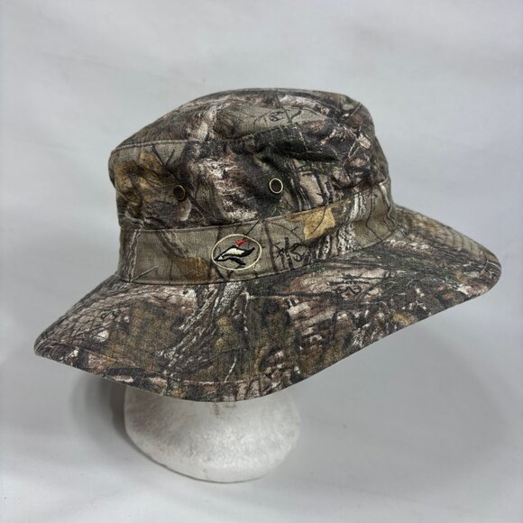 Redhead Bass Pro Shops Q3 Tech Camo Bucket Boonie Hat Outdoor Hunting Mens M/L - Picture 1 of 8